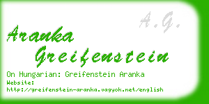 aranka greifenstein business card